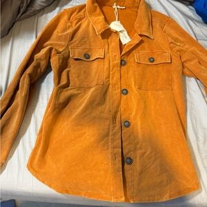 Mystree Terracotta Shirt Jacket